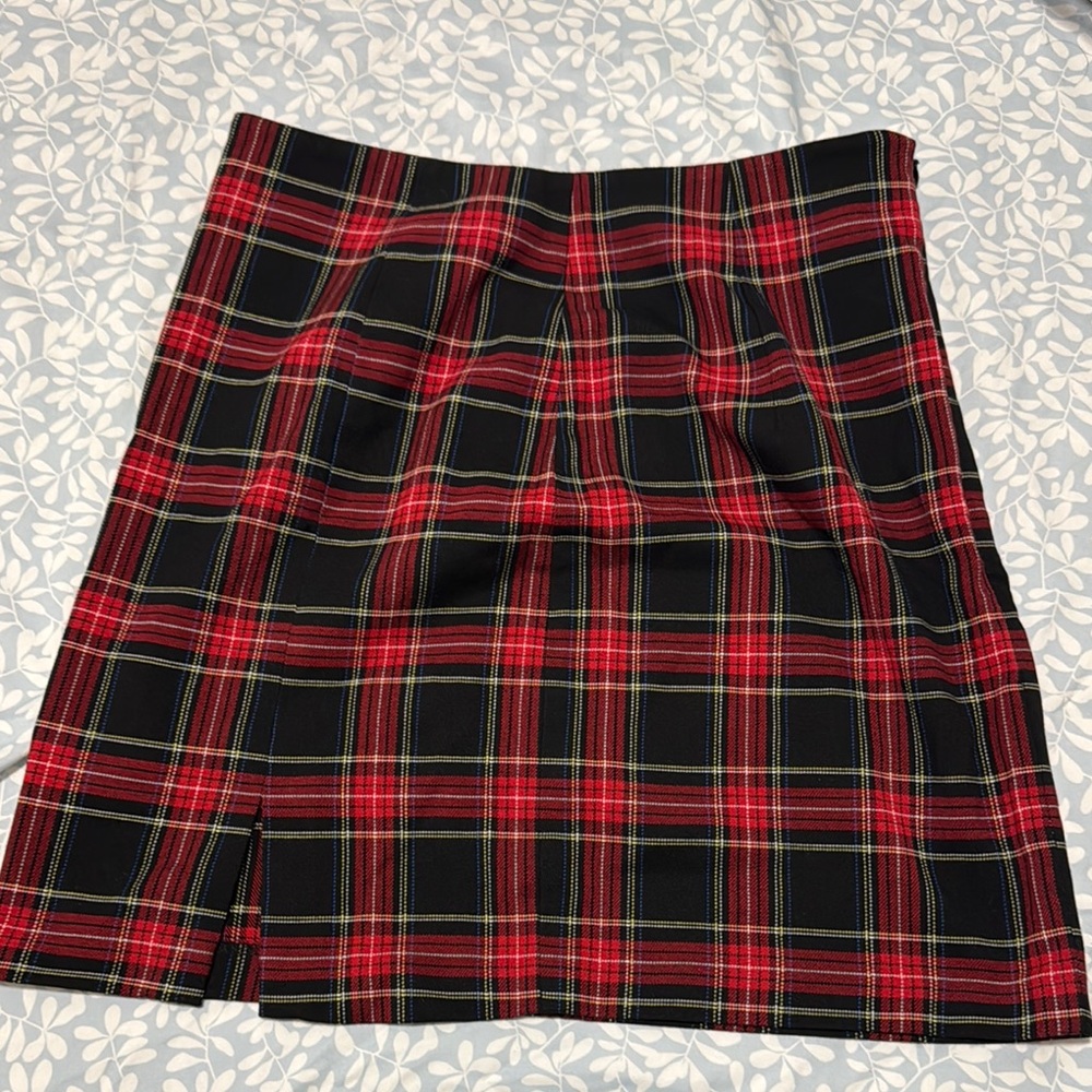 Plaid Red and Black Women's Skirt